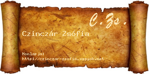 Czinczár Zsófia névjegykártya